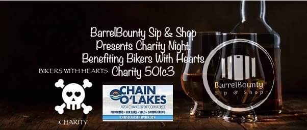 Barrel Bounty Sip & Shop Presents Charity Night Benefiting Bikers With Hearts